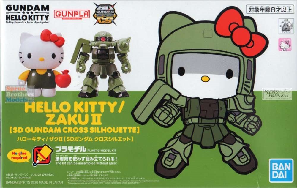 Bandai Gunpla Hello Kitty / Zaku II [SD Gundam Cross Silhouette]