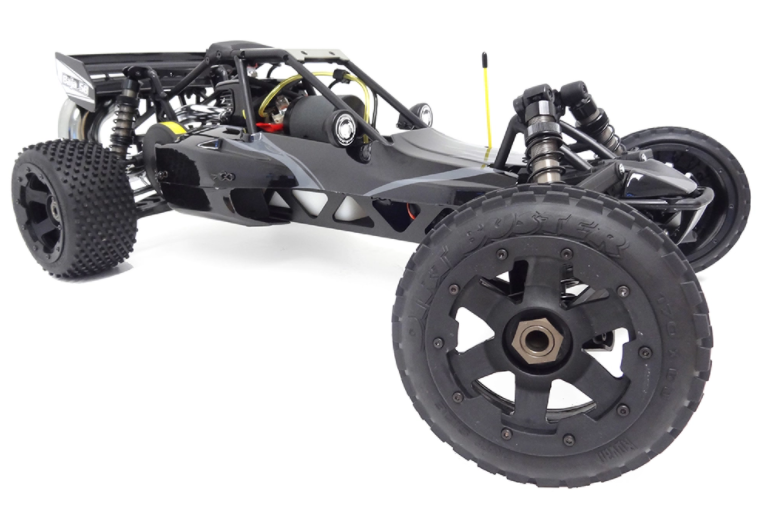 1/5 Rovan 305A Gas Petrol Buggy Ready To Run RTR 30.5cc HPI Baja 5B SS King Motor Compatible with PERFORMANCE PIPE! (Black with Grey Flame)
