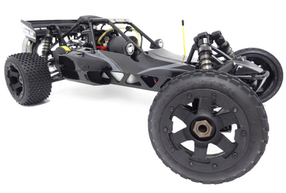 1/5 Rovan 305A Gas Petrol Buggy Ready To Run RTR 30.5cc HPI Baja 5B SS King Motor Compatible with PERFORMANCE PIPE! (Black with Grey Flame)