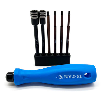 1/8th Tool Set, 1/4 Quick Drive Hex & Nut Driver 6 Piece Set w/Handle