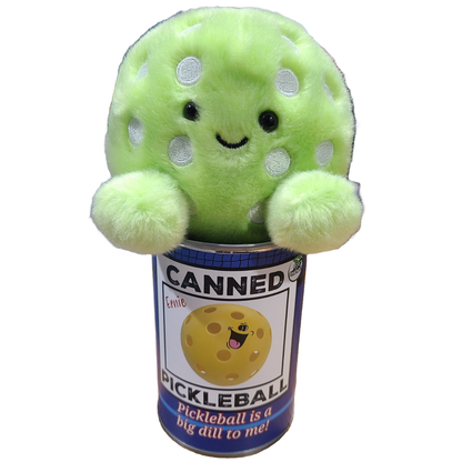 Canned Pickleball | Stuffed Sports Plush in a Can w/Jokes: Pop Top Lid