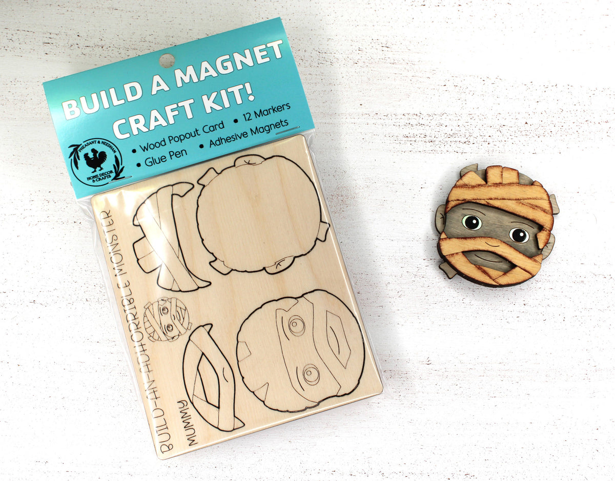 Pheasant & Needham Home Decor & Crafts - DIY Mummy Magnet Kit HALLOWEEN