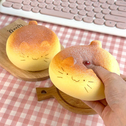 K-Wonderland - Cat Bread Squishy – Soft & Slow-Rebound Stress Toy