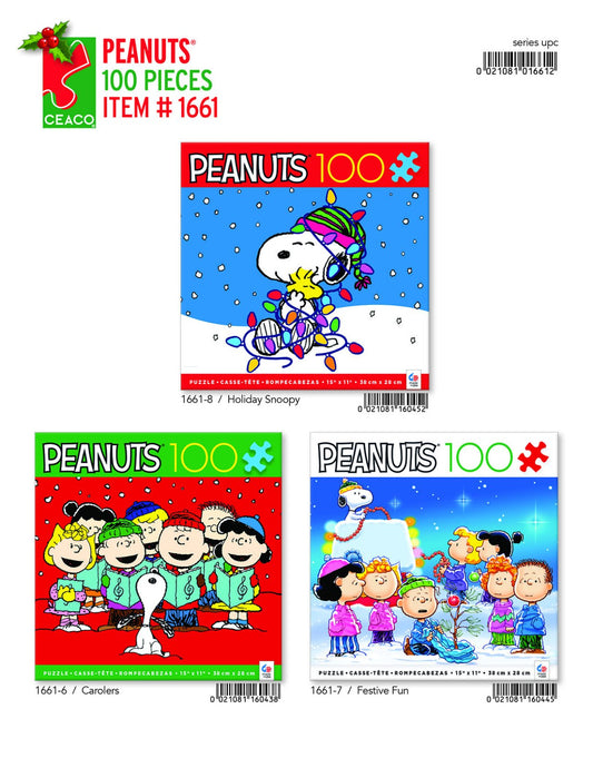 100 pc, Peanuts Holiday, Peanuts Holiday assortment