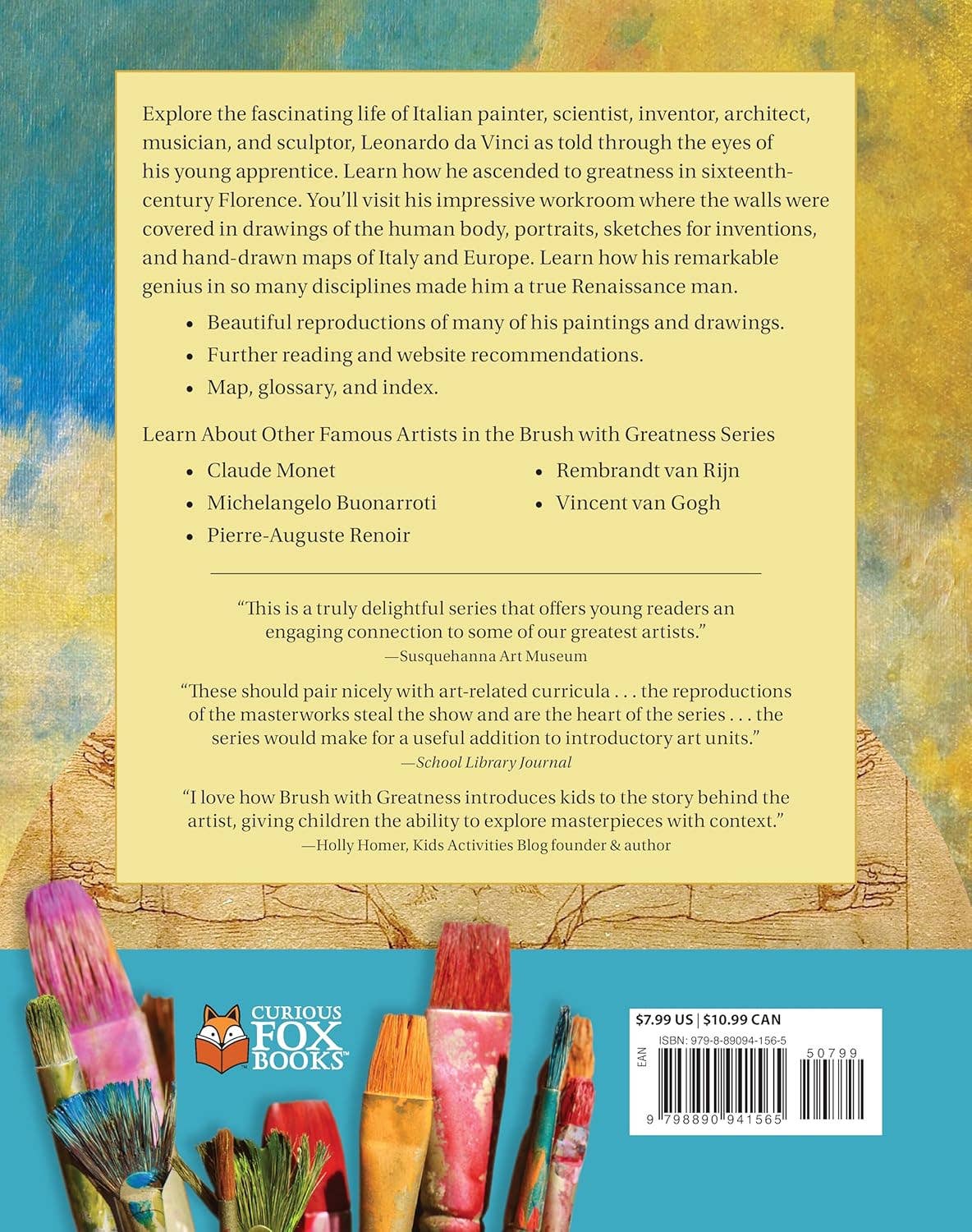 Fox Chapel Publishing - Brush with Greatness: Leonardo da Vinci (SC)