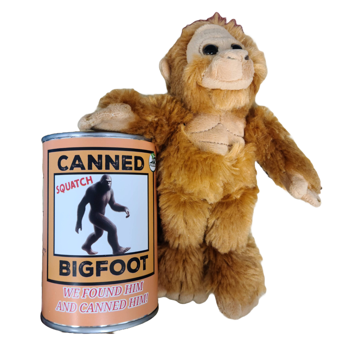 Canned Bigfoot | Stuffed Animal Plush | Funny Jokes Big Foot: Pop Top Lid
