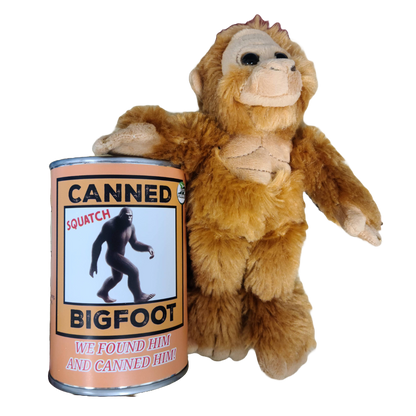 Canned Bigfoot | Stuffed Animal Plush | Funny Jokes Big Foot: Pop Top Lid