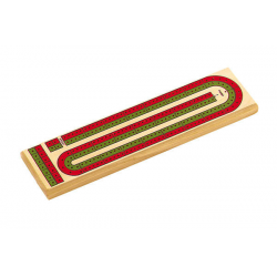 CRIBBAGE - BOARD - 2 COLOR TRACK ( w/ Pegs and Storage in back)