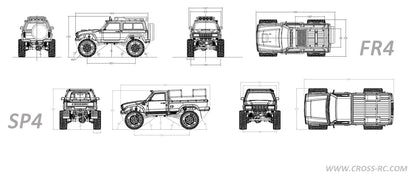 FR4A 1/10 Demon 4x4 Crawler Kit Lexan SUV Body