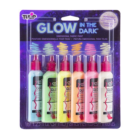 Tulip  Fabric Glow Paint: 6 Pack
