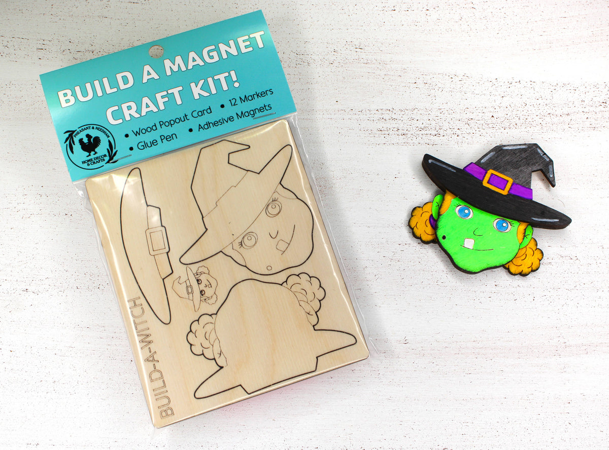 Pheasant & Needham Home Decor & Crafts - DIY Witch Magnet Kit HALLOWEEN