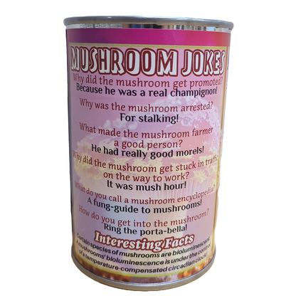 Canned Mushroom - Ombre Rainbow Mushroom Plush Gift w/Jokes: Pop Top Lid