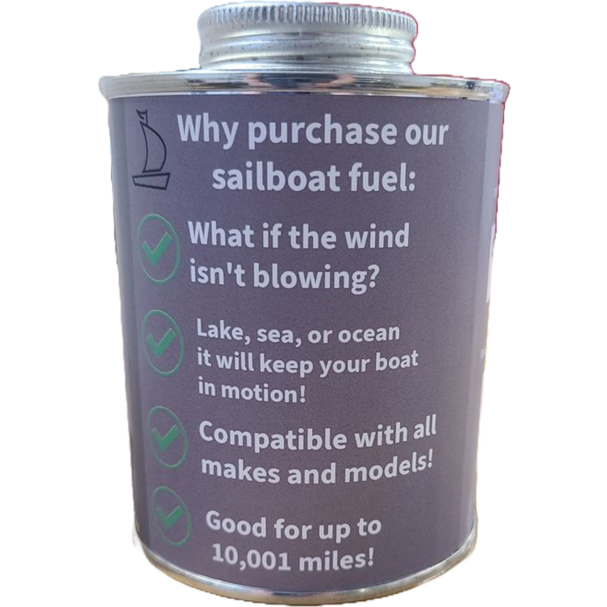 Canned Sailboat Fuel Funny Gag Gift Dirty Santa Joke Prank