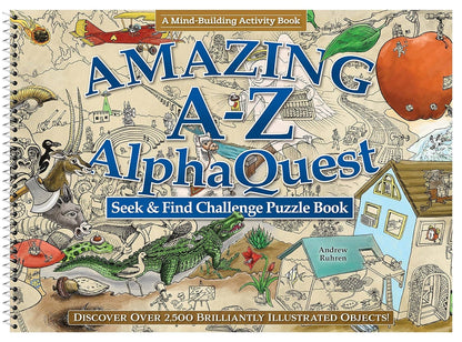 Fox Chapel Publishing - Amazing A-Z AlphaQuest - Seek & Find Challenge Puzzle Book