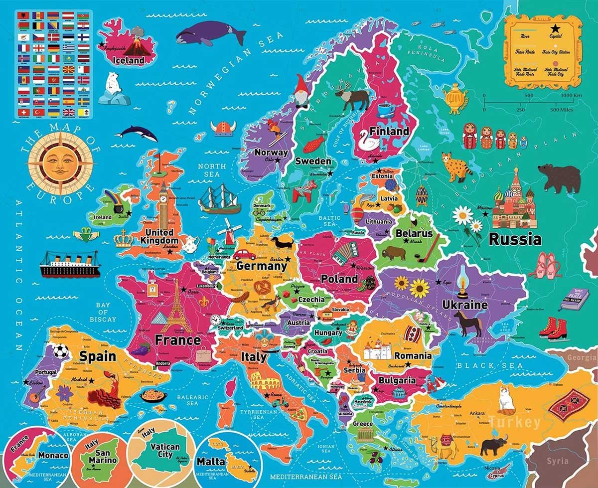 850 Piece Map of Europe Puzzle