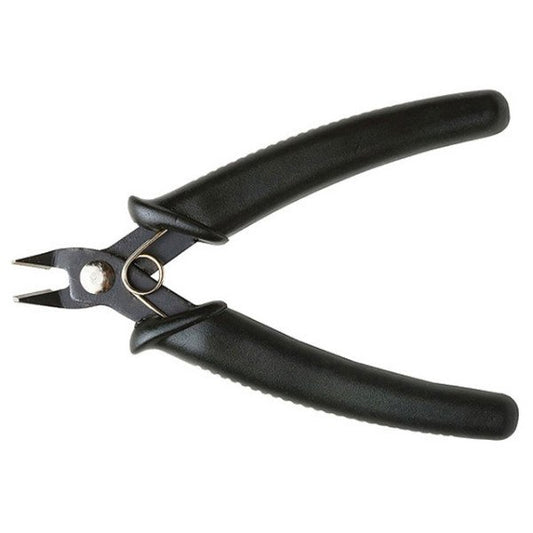 Spring Loaded Soft Grip Pliers - Sprue Cutter (black) Carded