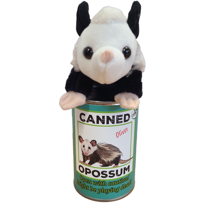 Oliver the Canned Opossum | Stuffed Animal Plush w/Jokes: Pop Top Lid