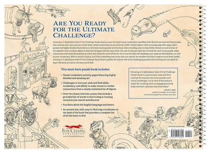 Fox Chapel Publishing - Amazing A-Z AlphaQuest - Seek & Find Challenge Puzzle Book
