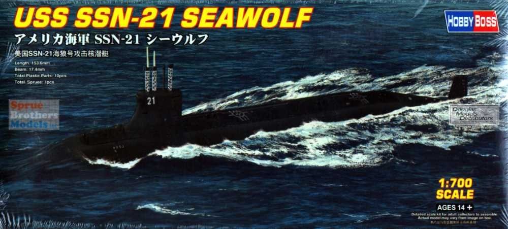 Uss Seawolf Attack Sub 1:700 HBB87003