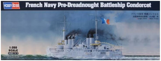 HBS86505 1:350 Hobby Boss French Navy Pre-Dreadnought Battleship Cordorcet