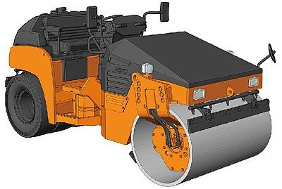 1/35 Scale Hitachi Vibratory Combined Roller ZC50C-5 Plastic Model Kit from Hasegawa