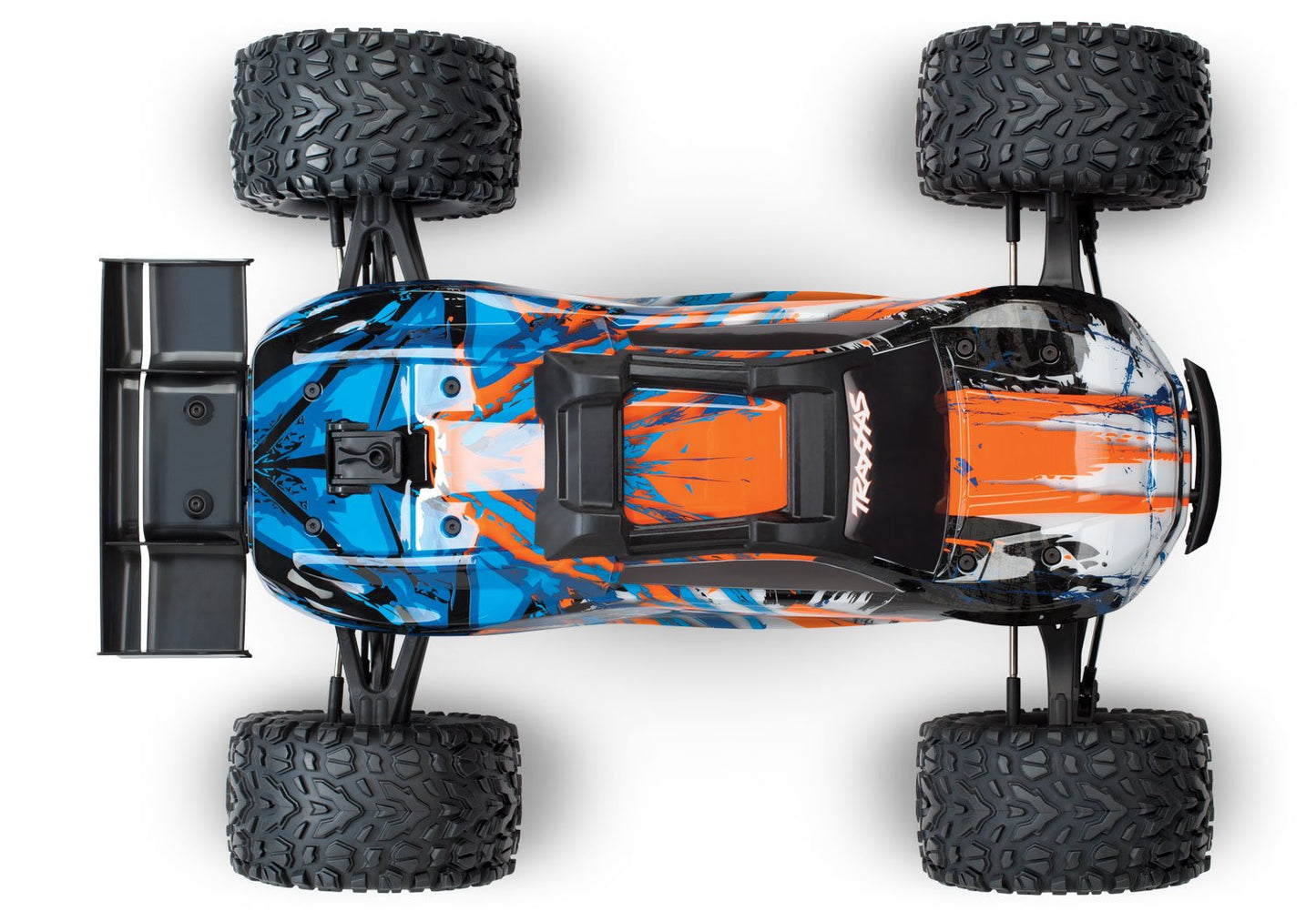 Discontinued - E-Revo VXL Brushless Orange and Blue  1/10 Scale 4WD Brushless Electric Monster Truck with TQi 2.4GHz Traxxas Link Enabled Radio System Velineon VXL-6s brushless ESC (fwd/rev) and Traxxas Stability Management (TSM)