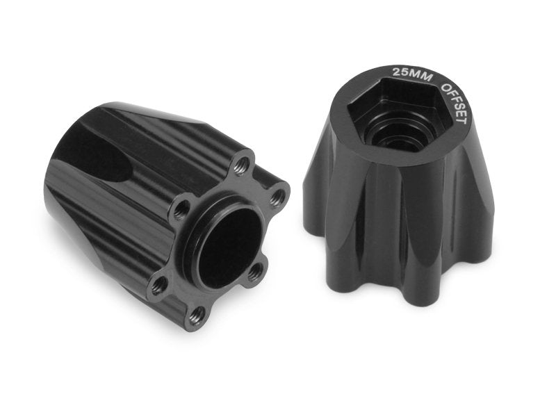 Tribute Wheel Alum Hex Adapto Black Anodized Aluminum 2 pc