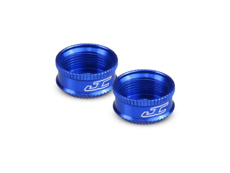 Fin VCS3 Shock Bottom Cap Blue for Team Associated 13mm