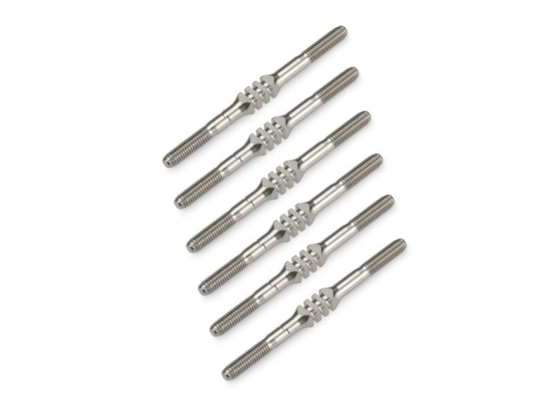 Fin Titanium turnbuckle set-6pc B6.2 & B6.3