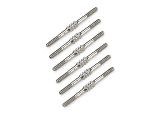 Fin Titanium turnbuckle set-6pc B6.2 & B6.3