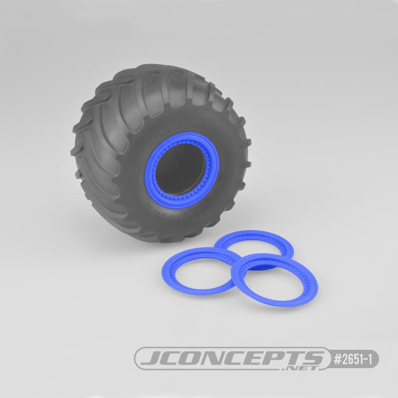 Tribute Wheel Mock Beadlock Rings-glue-on(4pc)Blue