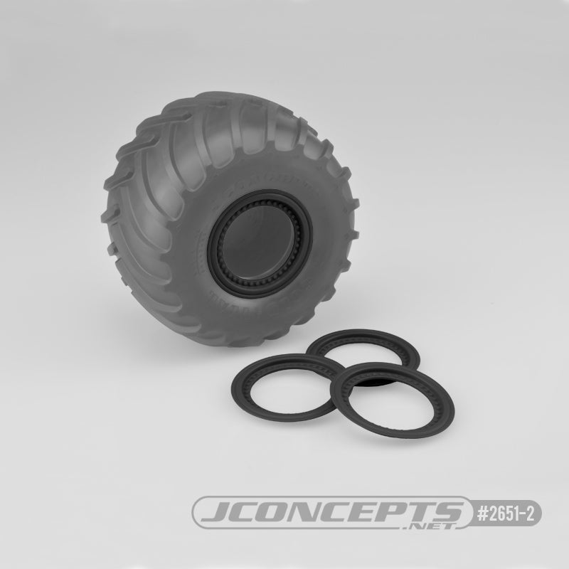 Tribute Wheel Mock Beadlock Rings-glue-on(4pc)Blck