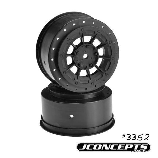 Hazard Wheel Black 2pcs Fits Tekno SCT410SL Losi Ten