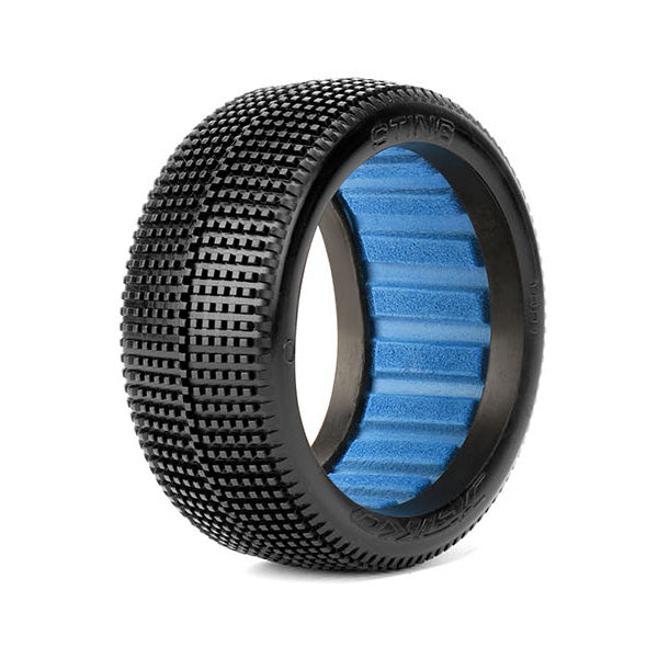 Sting 1/8 Buggy Tires, Super Soft with Inserts (Blue Grey)