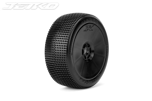 Marco 1/8 Buggy Tires Mounted on Black Dish Rims, Medium