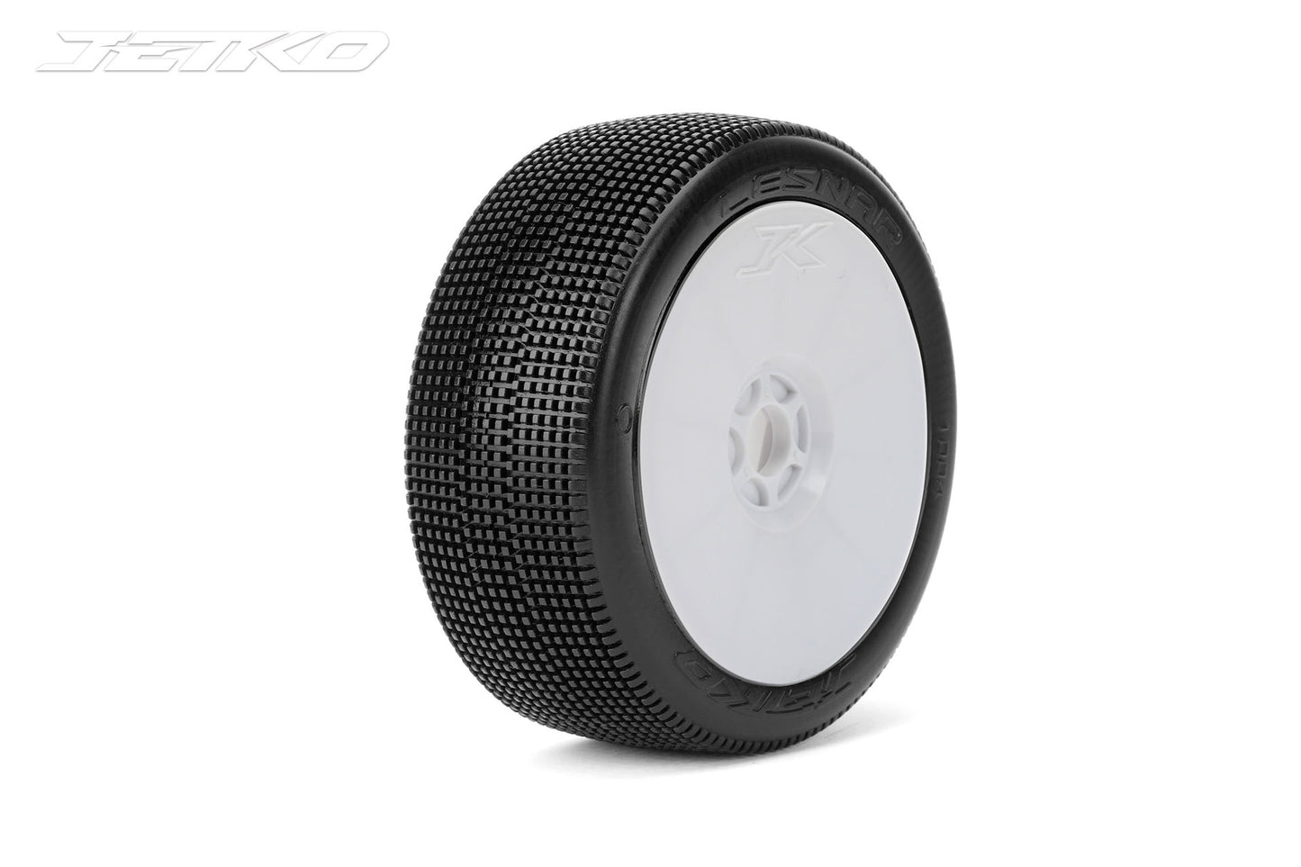 Lesnar 1/8 Buggy Tires Mounted on White Dish Rims, Ultra Soft