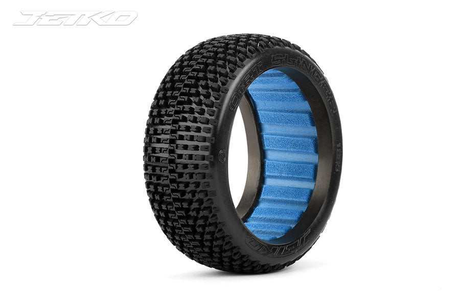 Dirt Slinger 1/8 Buggy Tires, Ultra Soft with Inserts (Blue