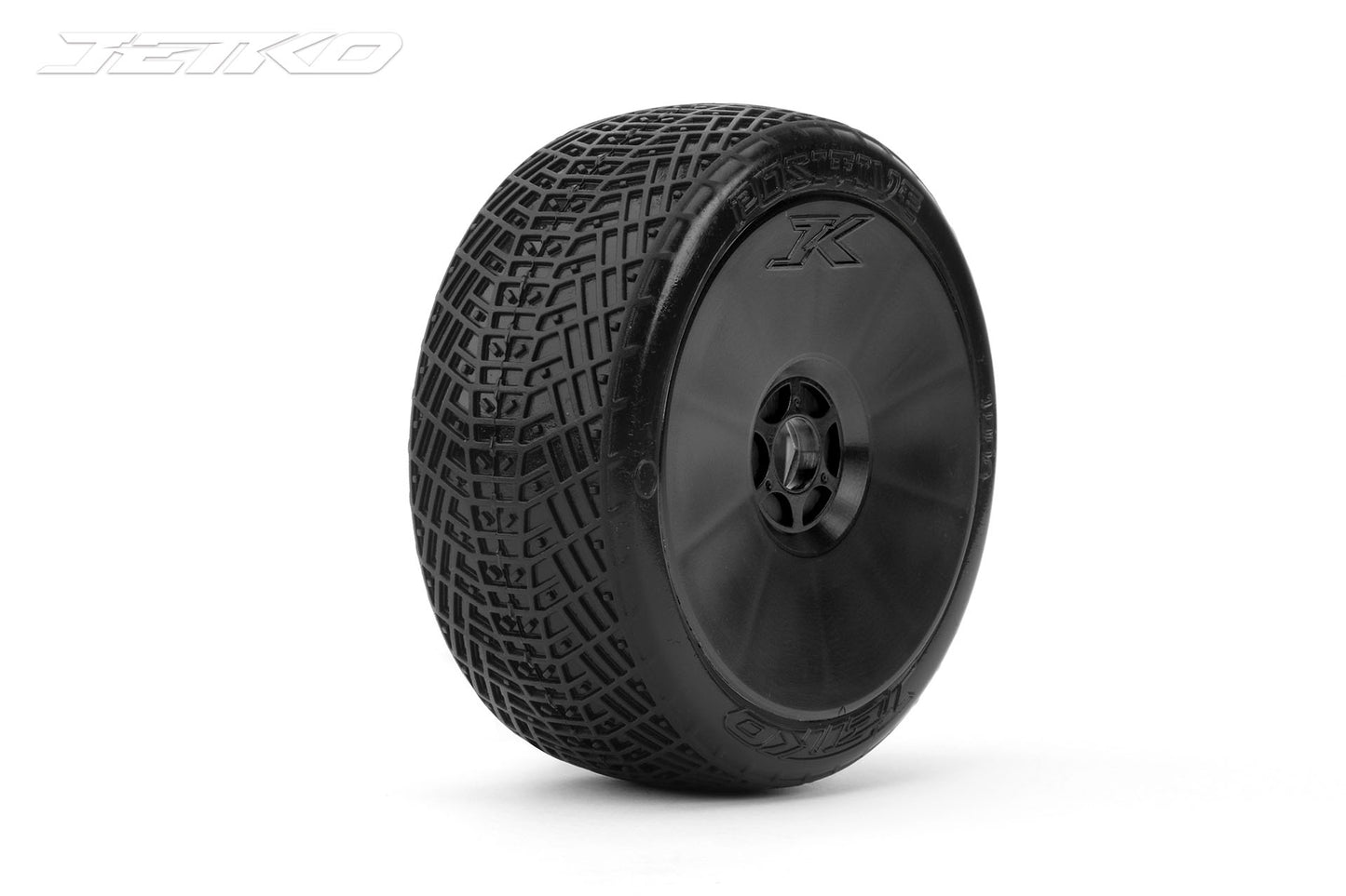 Positive 1/8 Buggy Tires Mounted on Black Dish Rims,