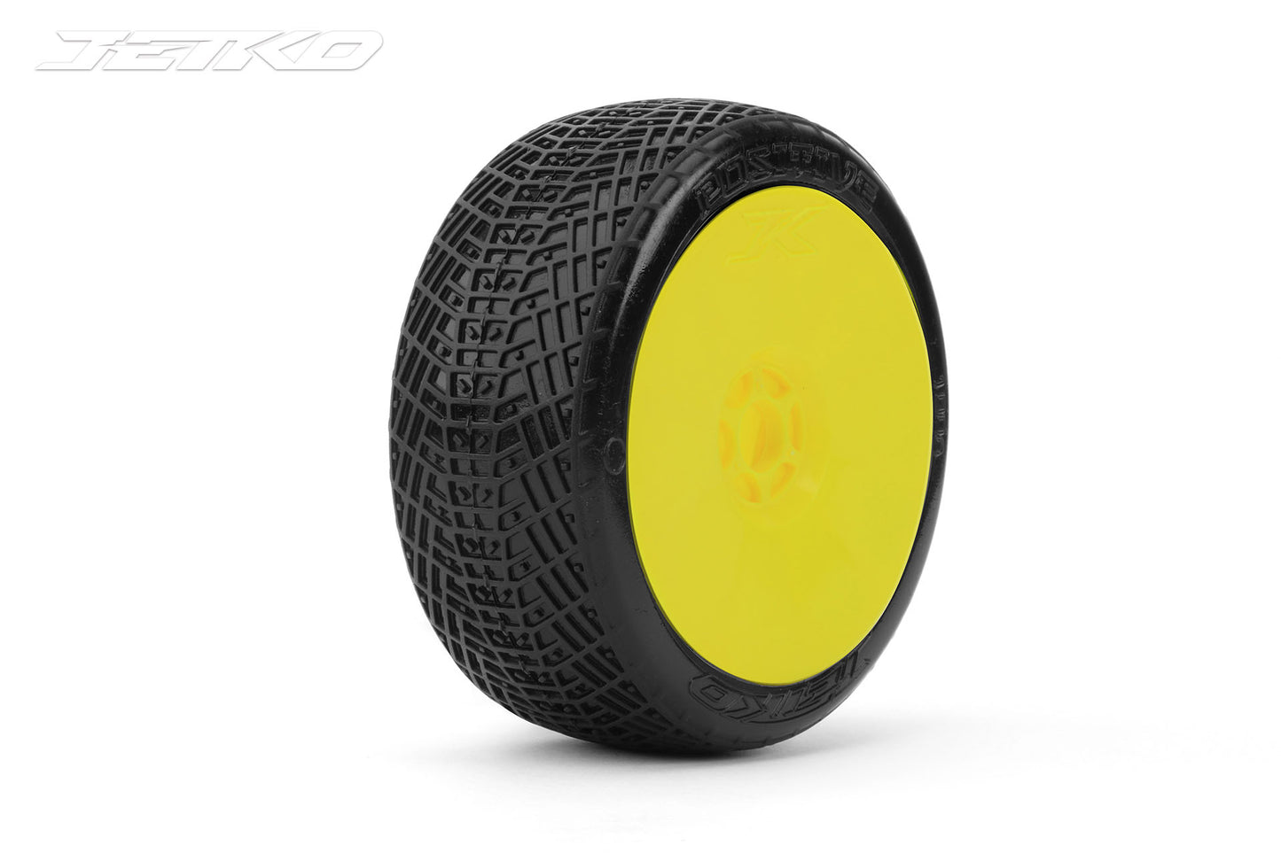 Positive 1/8 Buggy Tires Mounted on Yellow Dish Rims,