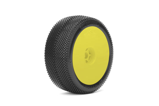 Red Devil 1/8 Buggy Tires Mounted on Yellow Dish Rims,