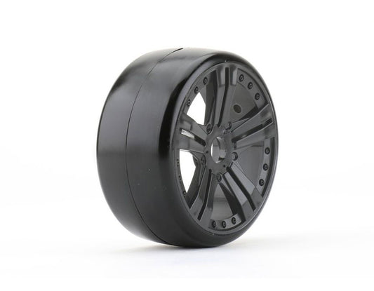 1/8 GT Buster Tires Mounted on Black Claw Rims, Medium Soft,