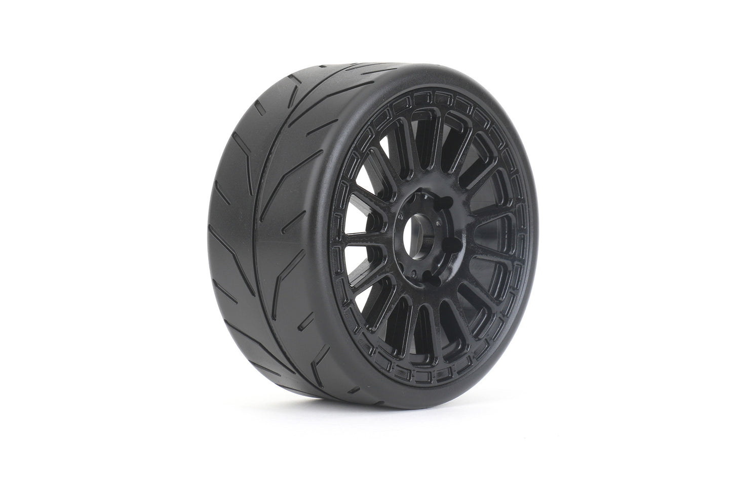1/8 GT Black Phoenix Racing Tires Mounted on Black Radial