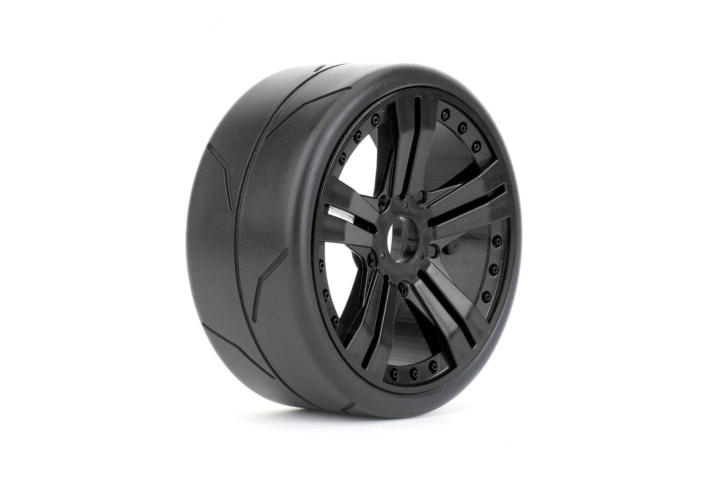 1/8 GT Quicker Racing Tires Mounted on Black Claw Rims,