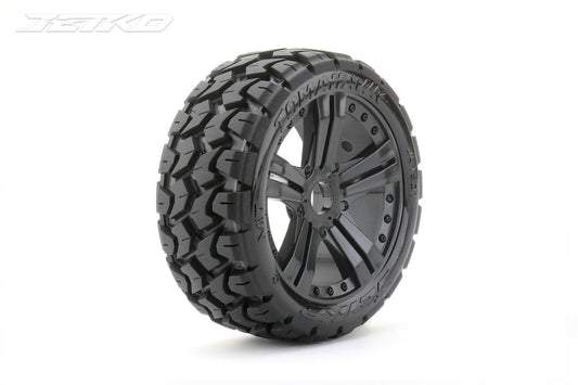 1/8 Buggy Tomahawk Tires Mounted on Black Claw Rims,