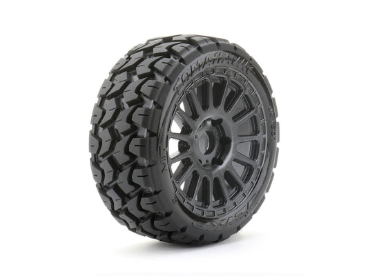 1/8 Buggy Tomahawk Tires Mounted on Black Radial Rims,