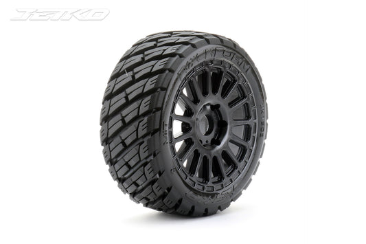 1/8 Buggy Rockform Tires Mounted on Black Radial Rims,
