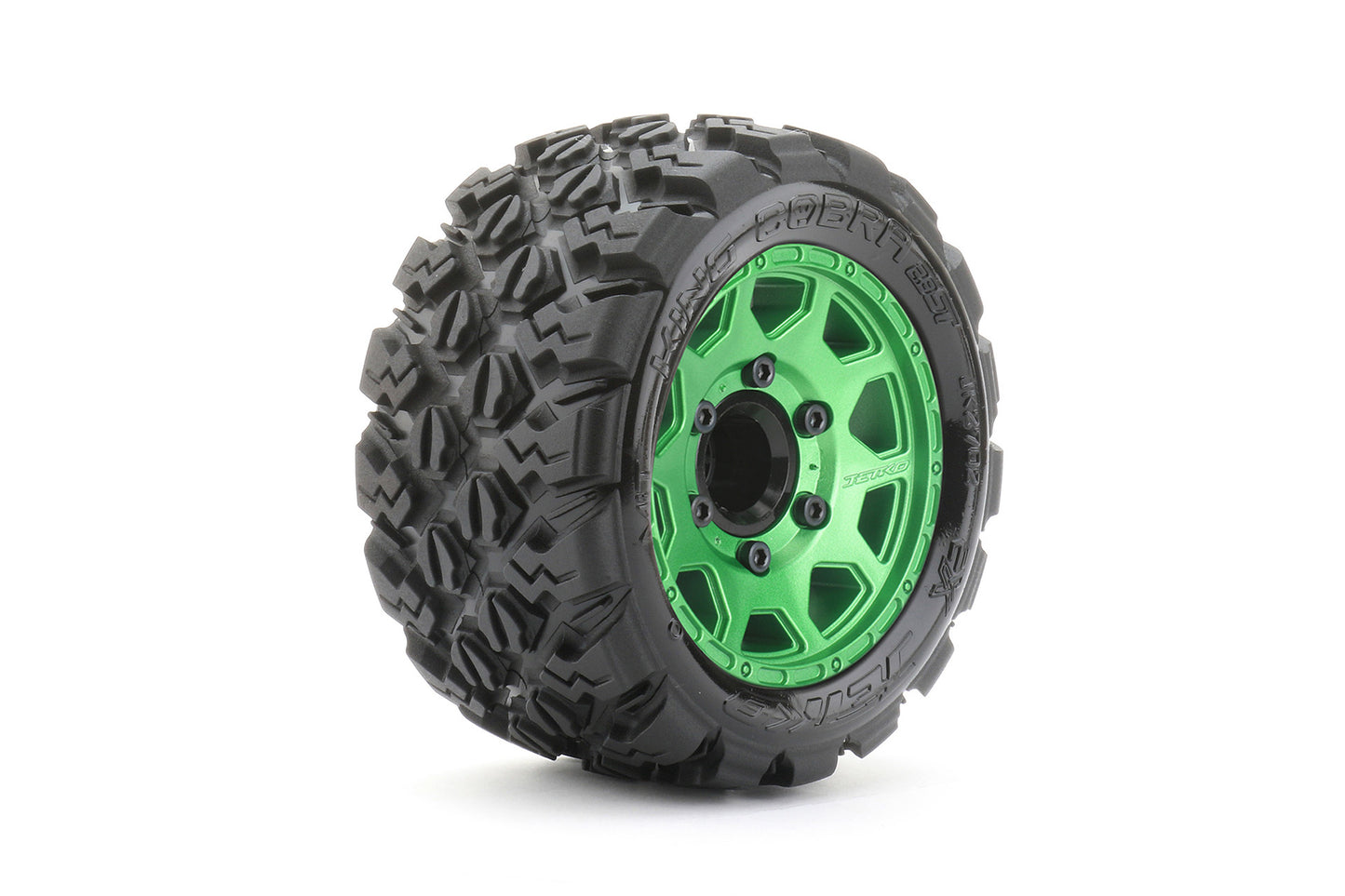 1/10 ST 2.8 EX-King Cobra Tires Mounted on Metal Green