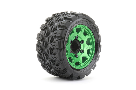 1/10 ST 2.8 EX-King Cobra Tires Mounted on Metal Green