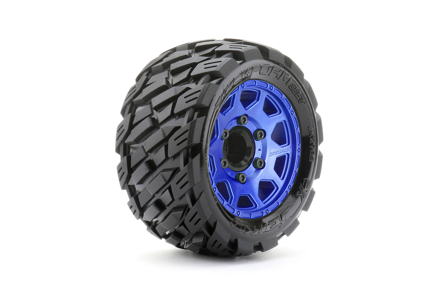 1/10 ST 2.8 EX-Rockform Tires Mounted on Metal Blue Claw