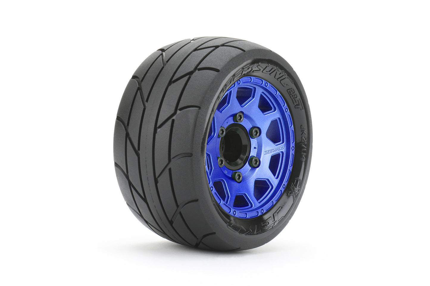 1/10 ST 2.8 EX-Super Sonic Tires Mounted on Metal Blue